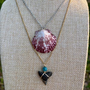 Shark Tooth and Shell Necklaces - Heart in the Wild jewelry