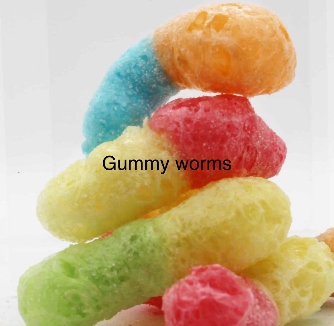 Freeze Dried Gummy Worms Etsy