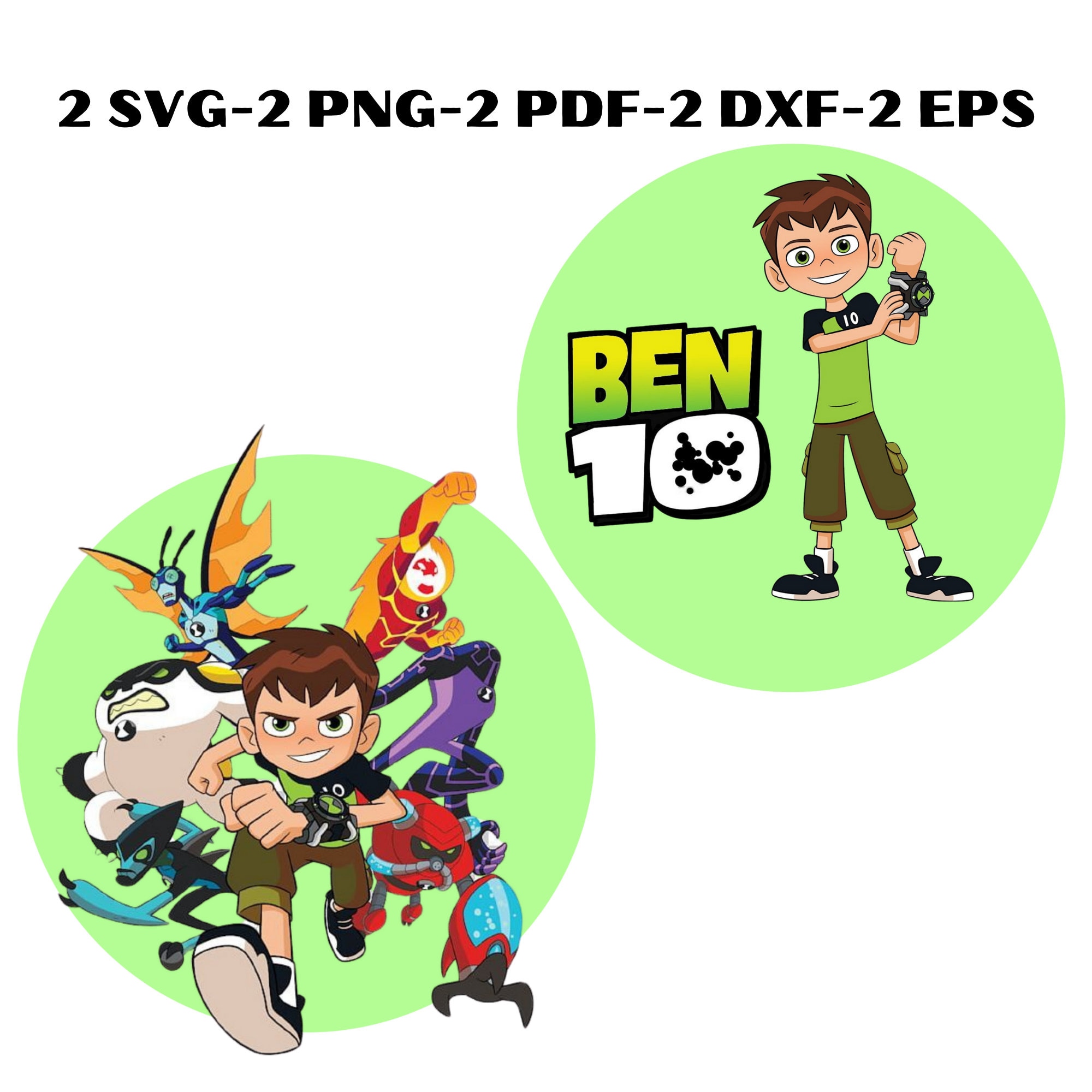 Ben 10 Cartoon Series Characters Digital Design Svg, Png, Pdf, Dxf, Eps ...