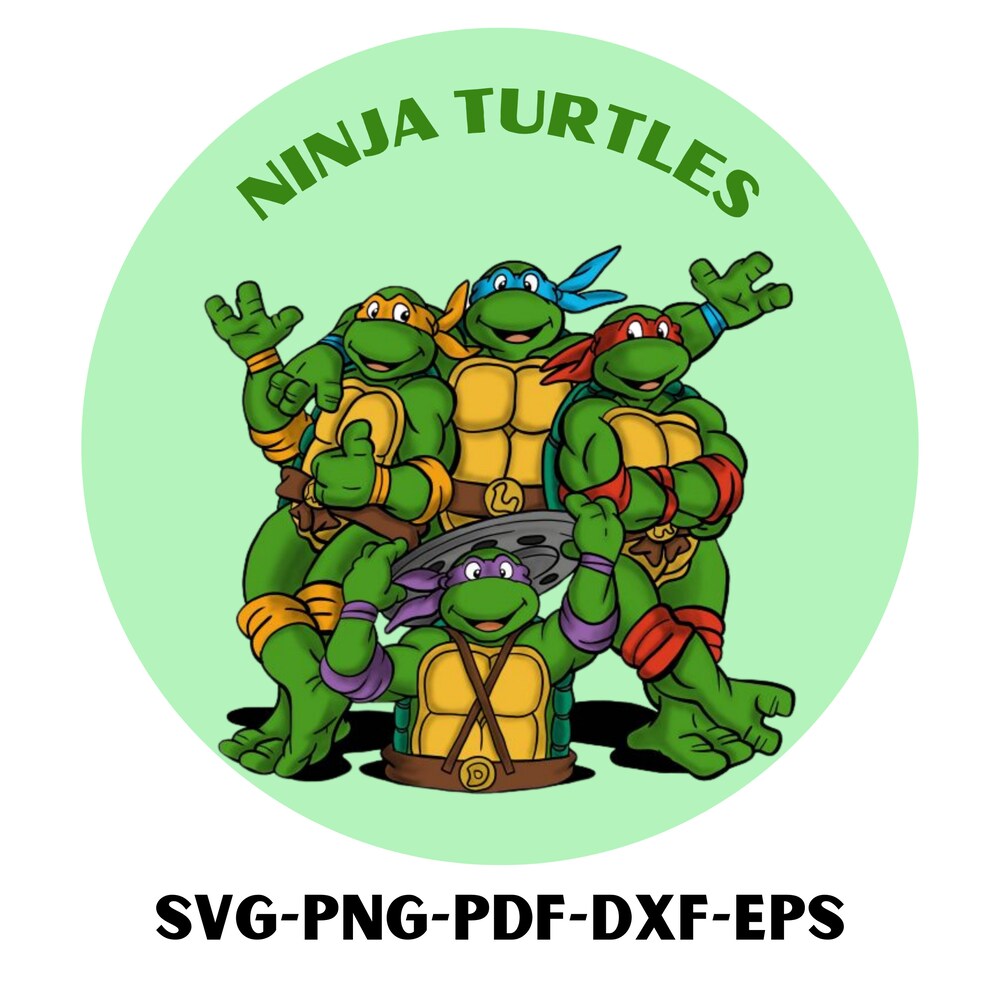 Friendship Digital Design, Digital Design Animasyon, Eps, Ninja Turtles Png, Dxf, Pdf,Ninja Turtles Digital Art, Ninja Turtles Design, Svg Livingmall
