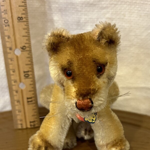 Peluche animal Steiff chat 14 cm bon état voir photos