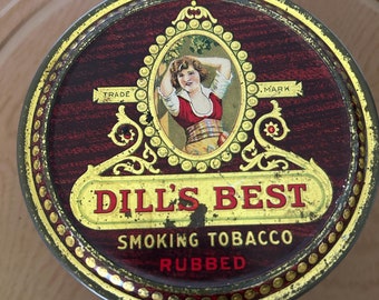 dill's best tobacco tin Dills Store Advertising Tray W/Original Tins Vintage Store Displays 1920'S J.G. DILL & CO.