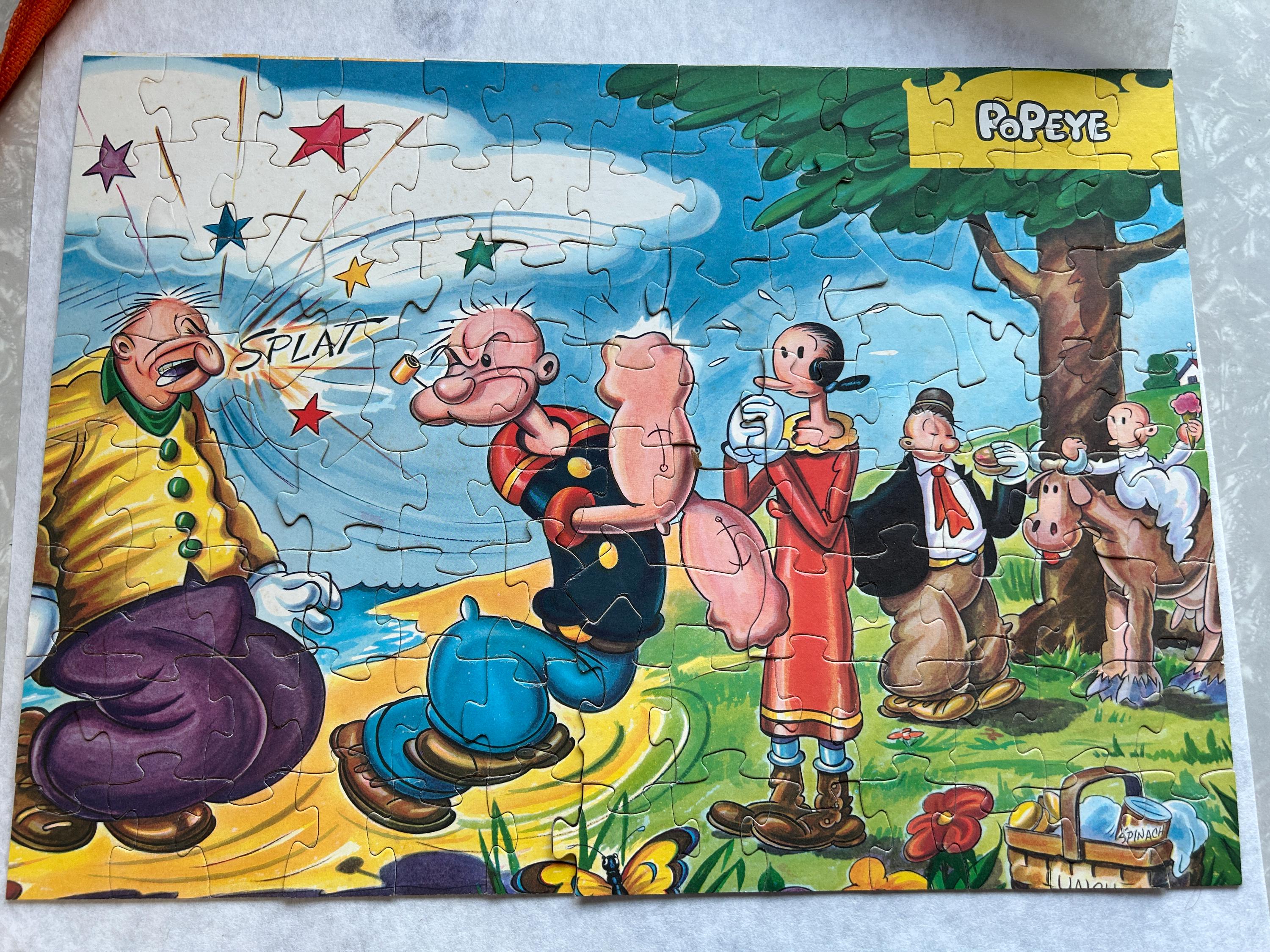 Popeye Picture Puzzle by Jaymar - Etsy