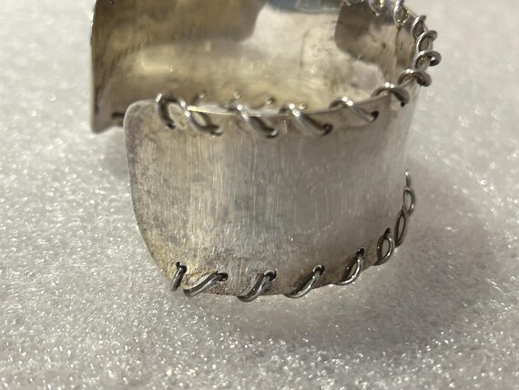 Sterling Cuff Bracelet Signed - image 5