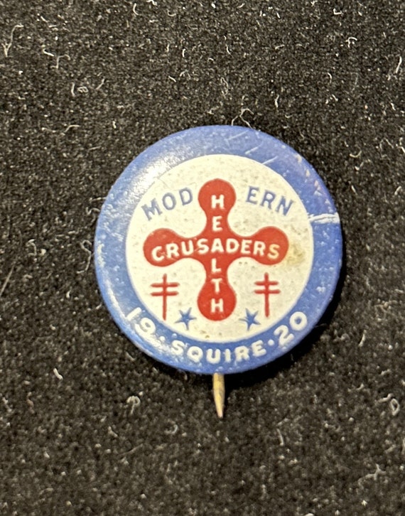 Modern Health Crusader pinback - image 1