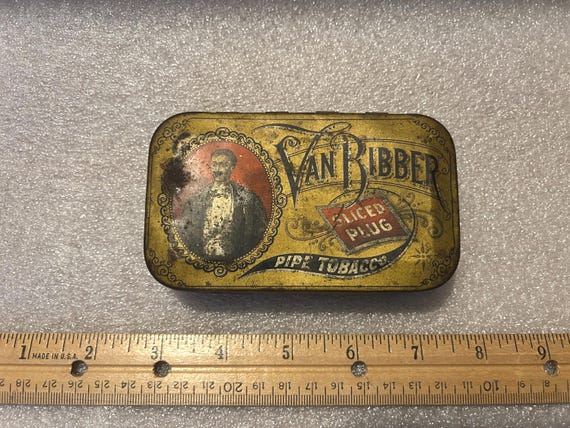 revor plug pipe tobacco Van Ribber Sliced Plug Pipe Tobacco Tin