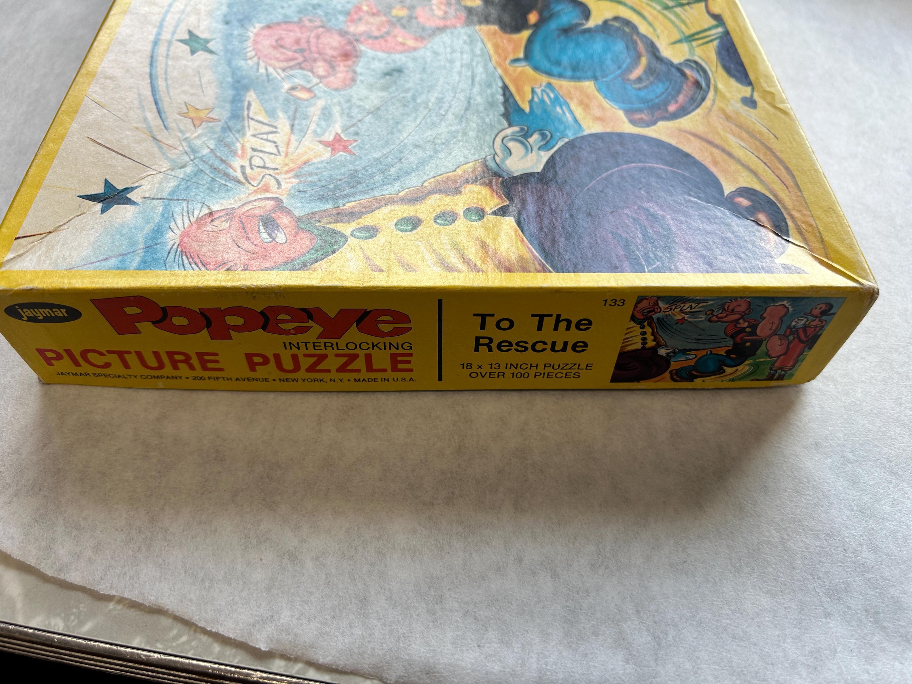 Popeye Picture Puzzle by Jaymar - Etsy