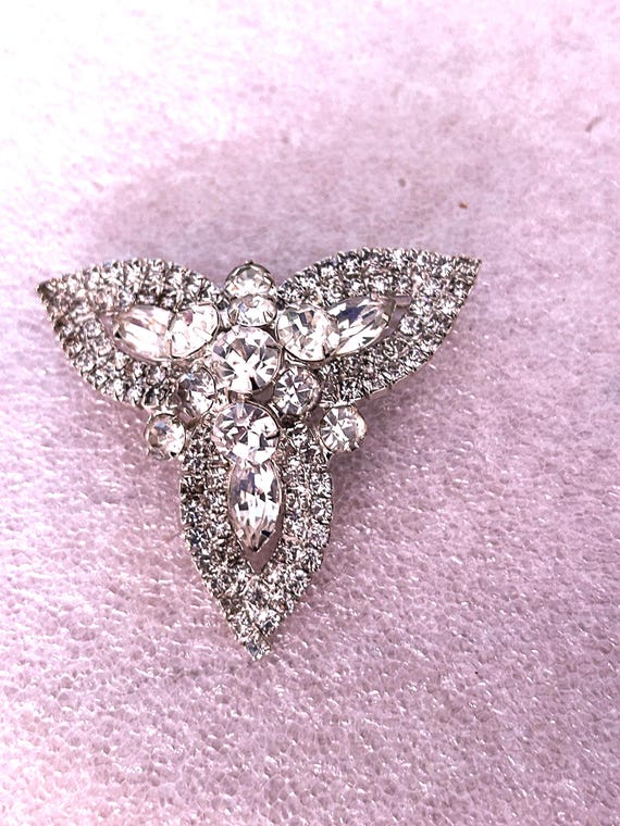 Triangular Rhinestone Brooch - image 2