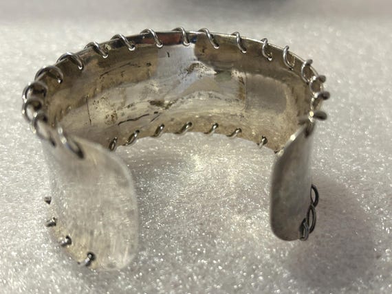 Sterling Cuff Bracelet Signed - image 4