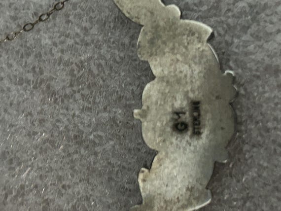 Gerald Mitchell Signed Turquoise and Sterling Nec… - image 10