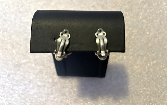 Multi-colored Stone Clip Earrings - image 3