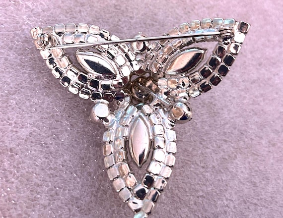 Triangular Rhinestone Brooch - image 3