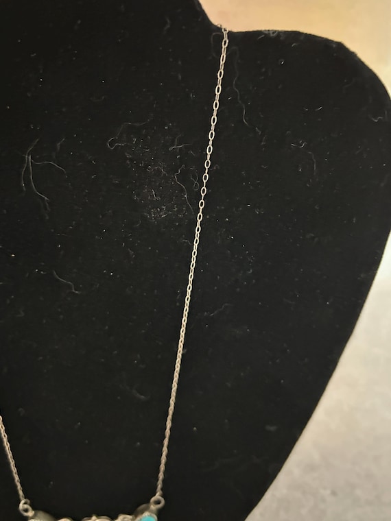 Gerald Mitchell Signed Turquoise and Sterling Nec… - image 3