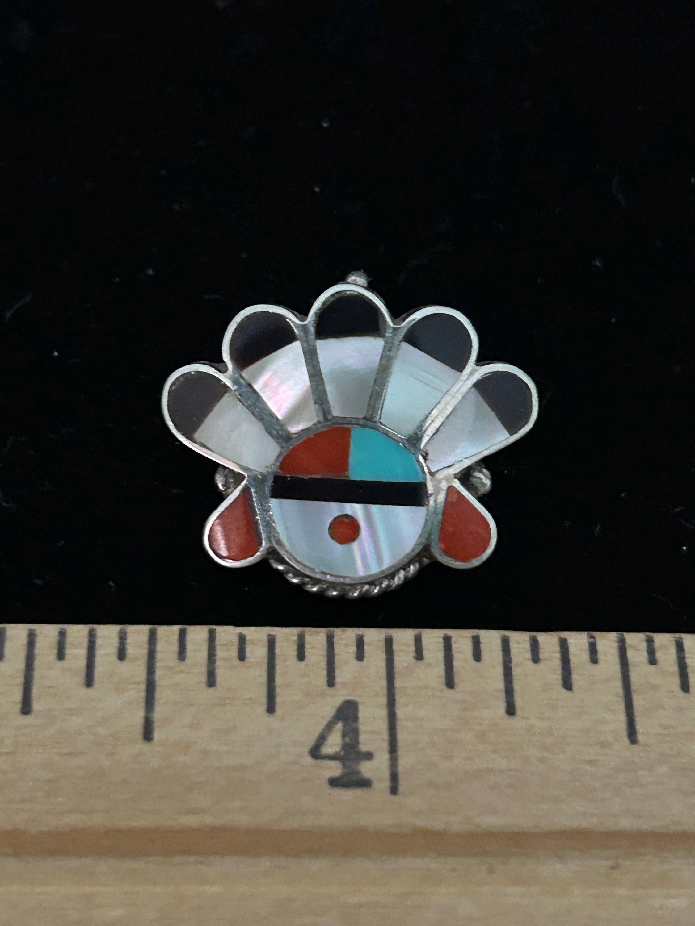 Sun Face Pin Zuni Sun Face Pin/pendant - Etsy