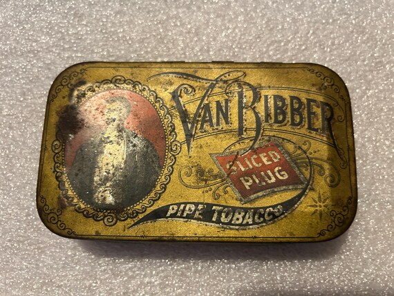 Van Ribber Sliced Plug Pipe Tobacco Tin