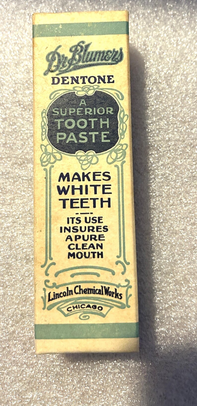 Dr. Blumer's Dentone Toothpaste Box - Etsy