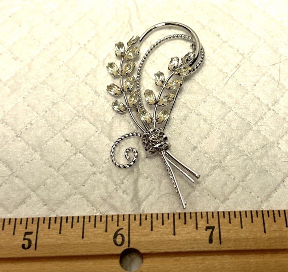 Ekelund Sterling Rhinestone Pin