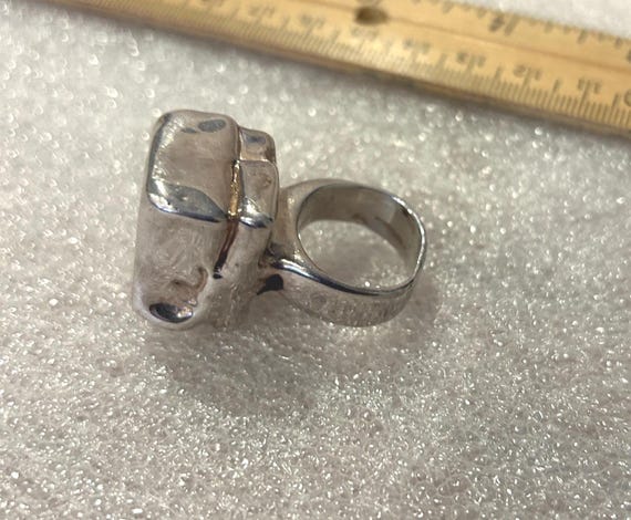 Sterling Cube Statement Ring - image 2