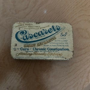 Cascarets Candy Cathartic tin