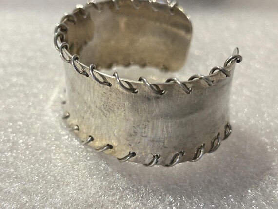 Sterling Cuff Bracelet Signed - image 3