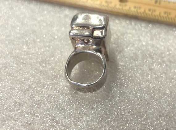 Sterling Cube Statement Ring - image 3