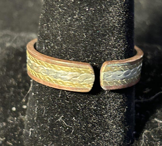 Copper? Ring with Braided Pattern - image 2