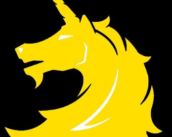 The Unicorn only from the Boston marathon logo Transparent background and normal png