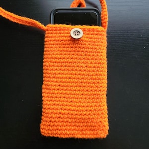 Crochet Phone Bag: Handmade Acrylic Crossbody Cellphone Holder