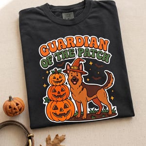 ジャーマンシェパード ハロウィンシャツ Comfort Colors 1717 Guardian Of The Patch Tee
