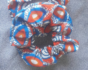 Scrunchies, hair tie with African cotton fabric