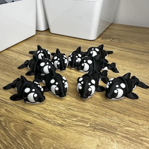2x Baleias Assassinas Ondulantes | Brinquedo de Orca Fofo Impresso em 3D | Companheiro de Mesa | Presente para Amantes de Baleias | Estatueta de Animal do Oceano | Decoração de Mesa Kawaii