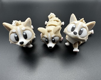 Corgi Fidget Surprise Set | Wiggly Corgi Pair | Matching Desk Buddies