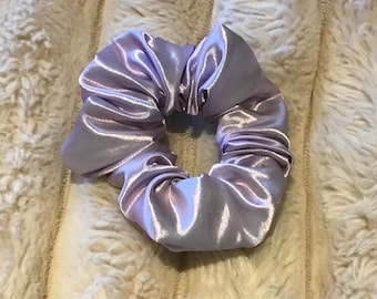 Lilac scrunchie, satin scrunchie, hair accessories, bridesmaid gift, birthday gift, hair tie, wedding gift