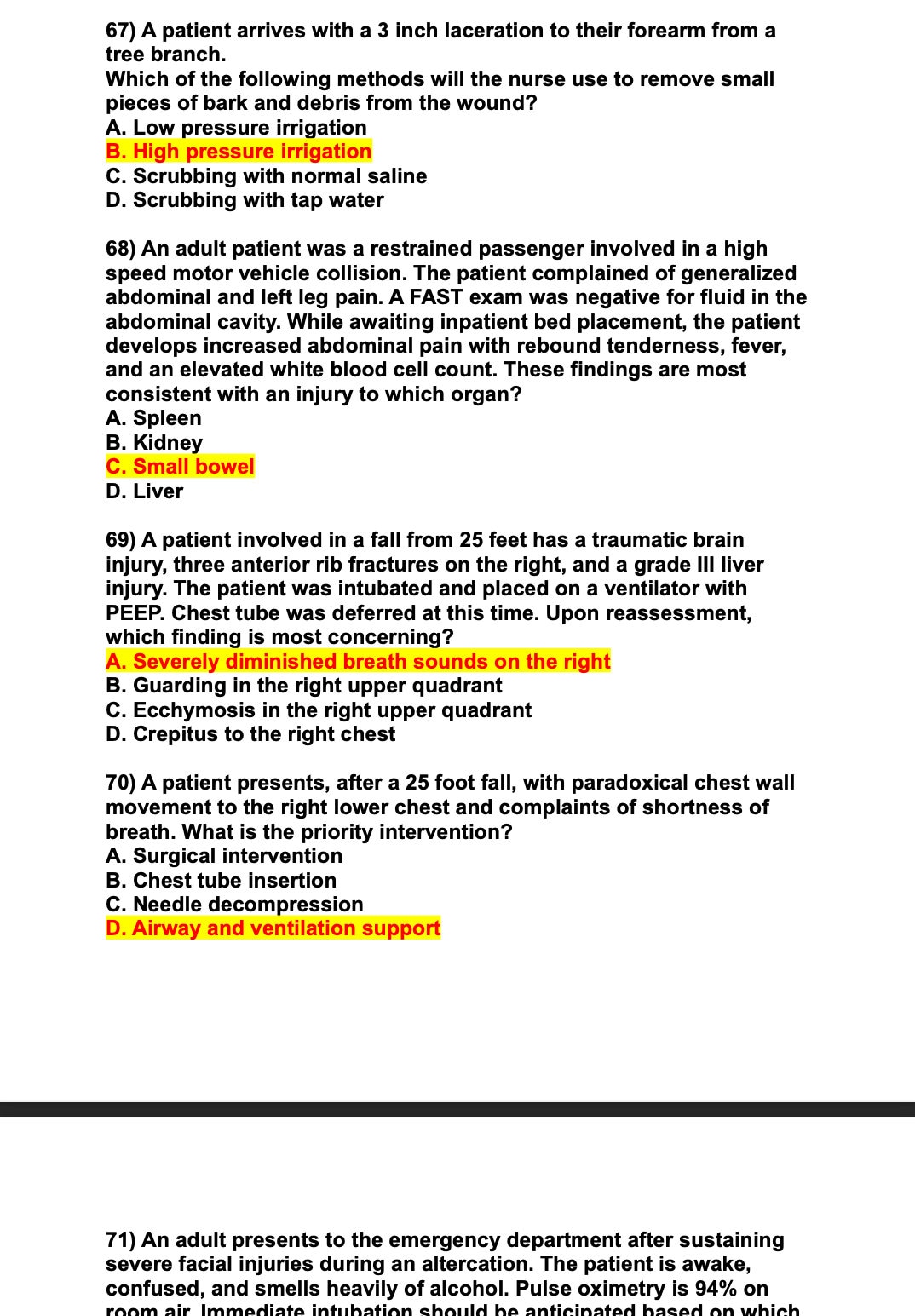 TNCC 9th Edition Study Guide (with Verified Answers) ***5 STAR RATED TNCC 9th Edition Study Guide (with Verified Answers) ***5 STAR RATED