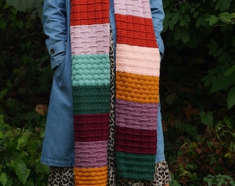 Knit & Purl scarf (with blanket) - knitting - Dutch pattern