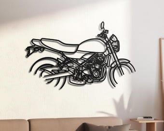 Japanese 900cc Retro Roadster 1970s Style Silhouette Metal Wall Art, 2mm Steel Black Powder Coat, Garage Decor, Biker Gift