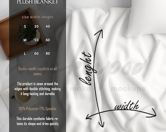 Velveteen Plush Blanket Size Chart Mockup Beschreibung Decke Mockup Printify Blanket Size Chart Minky Fleece Decke Mockup Sizing Chart psd