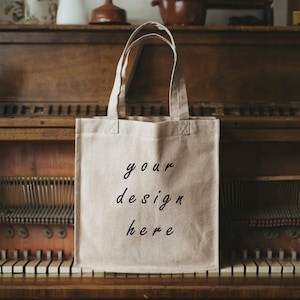 Tote Bag Mockup, Liberty bags oad113 mockup, Cotton canvas tote bag mockup bundle, shopping bag mockup, printify, printful, vintage piano