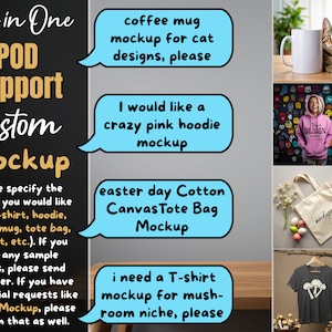 All in One POD Support, Custom Mockup, Help you make your first print on demand sale, graphic made to order, custom t-shirt design maker
