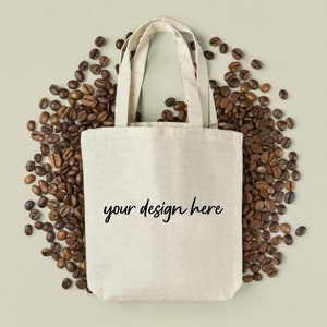 Tote Bag Mockup, Liberty bags oad113 mockup, Cotton canvas tote bag mockup bundle, shopping bag mockup, printify, printful, etsy, coffee
