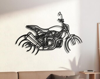American 1200cc V-Twin Flat Track Roadster Silhouette Metal Wall Art, 2mm Steel Black Powder Coat, Garage Decor, Biker Gift
