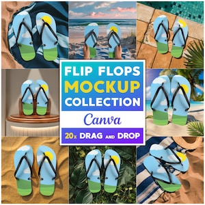 Canva 用ビーチサンダル モックアップ バンドル 20 個 使いやすいビーチサンダル モックアップ PNG オーバーレイ ビーチサンダル スリッパ モックアップ ビーチサンダル サンダル モックアップ パック