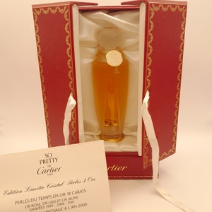 Cartier So Pretty - 50ml Extrait de parfum - Prestige crystal and 18 carat gold edition - vintage collector's bottle from the 1990s