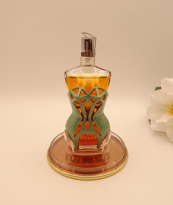 Jean Paul Gaultier Classique 1996 30ml Extrait De Parfum Splash Vintage 1990s Green Bottle Collector s Bottle Etsy