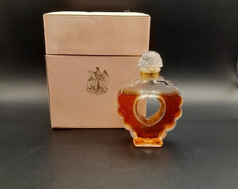 Nina Ricci Coeur Joie - 30ml perfume extract - Lalique crystal - vintage collector's bottle - splash - women's perfume