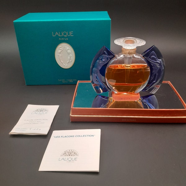 Lalique par Lalique (1999) - 50ml Extrait de Parfum - Modèle Jour et Nuit -Edition cristal limitée numérotée -flacon vintage des années 1990