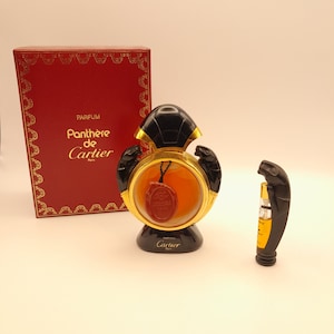 Cartier Panthère (1987) - 30 ml Extrait de parfum - spray recargable - frasco de colección vintage de los años 1980 - MINIATURA GRATIS