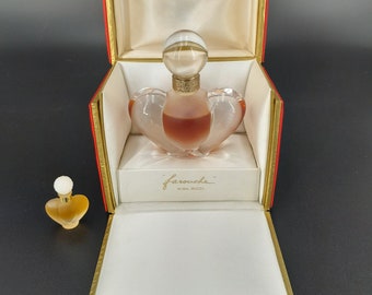 Nina Ricci Farouche (1973) - 30ml perfume extract - Lalique crystal - vintage collector's bottle - splash