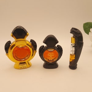 Cartier Panthère - Lote de 3 frascos de extracto de perfume - splash - frasco de colección vintage de los años 90 - perfume de mujer