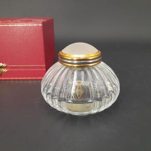 Cartier "Must de Cartier" Inkwell - 1989 - crystal and silver - sealed - vintage collector's item from the 1980s